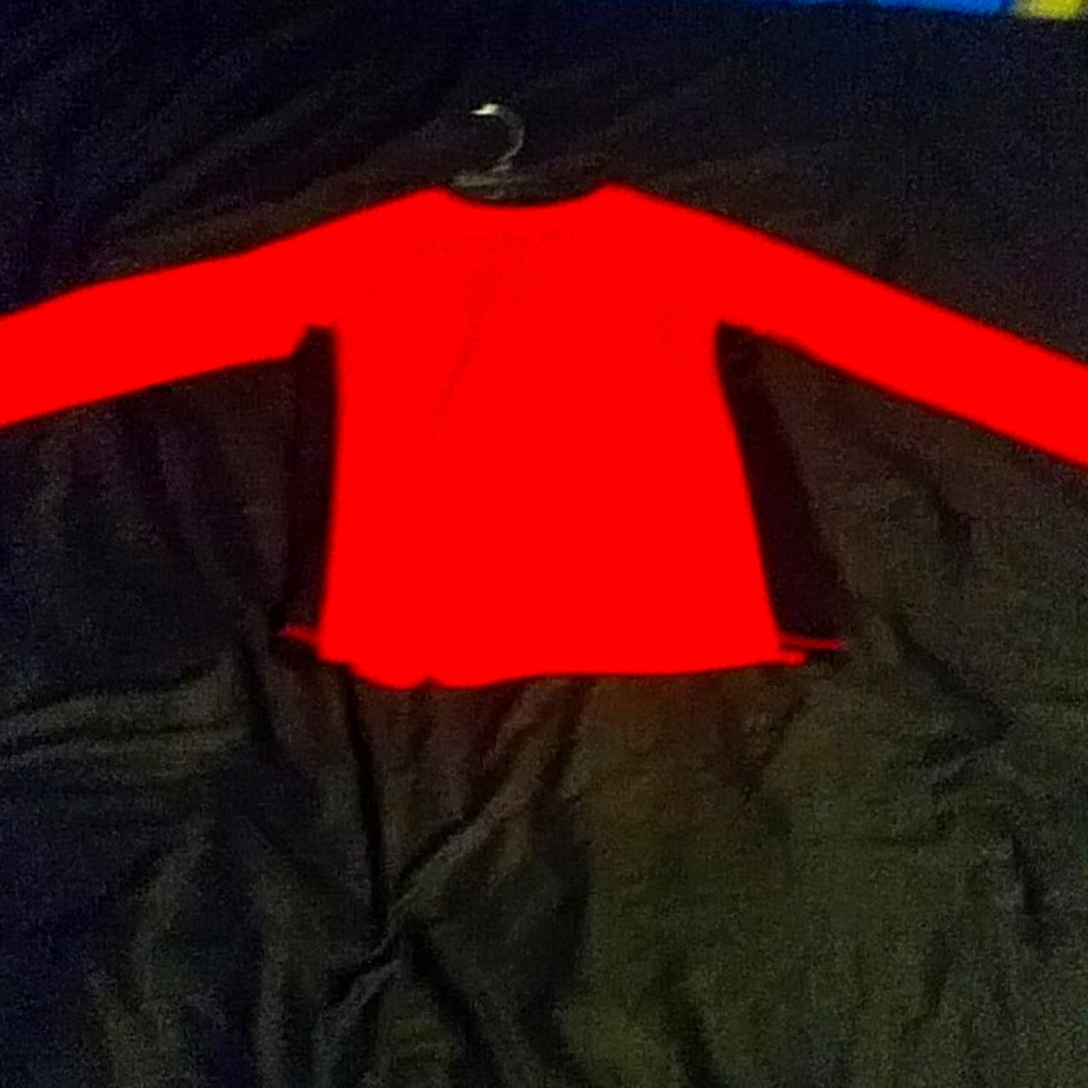Blood Red long sleeve sports shirt